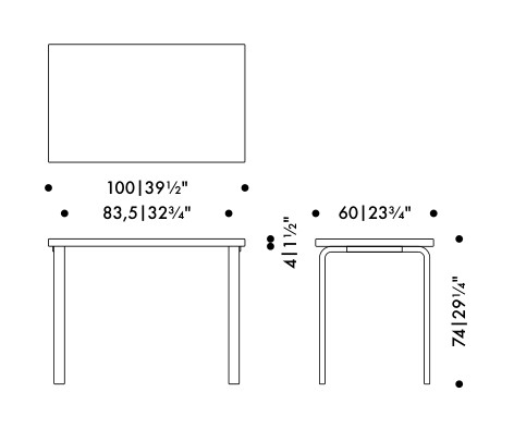 Artek Aalto Table 80B