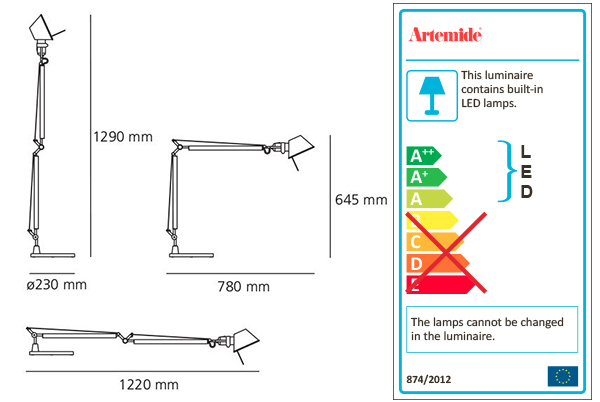 Artemide Tolomeo Tavolo