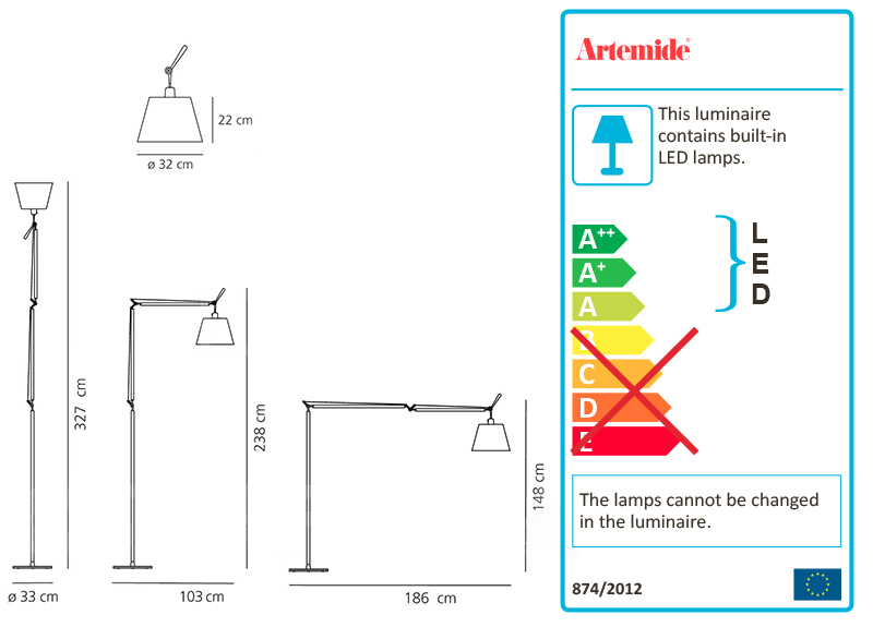 Artemide Tolomeo Mega terra