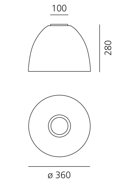 ARTEMIDE NUR MINI GLOSS LED CEILING