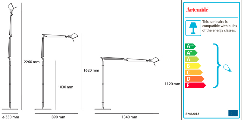 ARTEMIDE TOLOMEO FLOOR