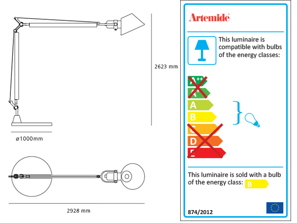 ARTEMIDE TOLOMEO XXL OUTDOOR