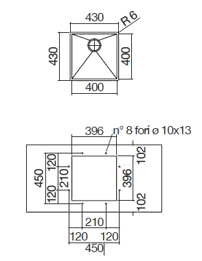 barazza 1Q4040S misure