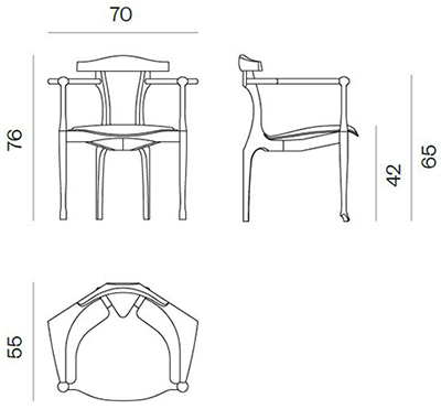 bd barcelona design gaulino easy chair sizes