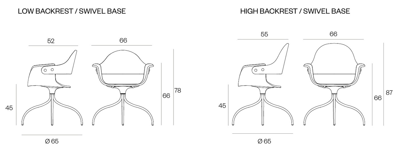 BD BARCELONA DESIGN chaise pivotante SHOWTIME