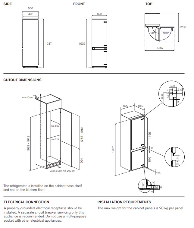 Bertazzoni REF704BBNPTC-S