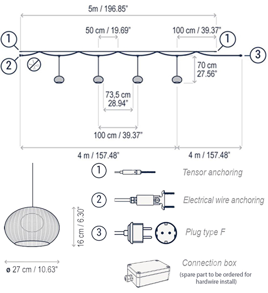 BOVER GAROTA CATENARY S/27/4L OUTDOOR