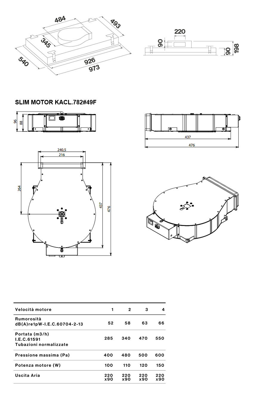 falmec stella misure