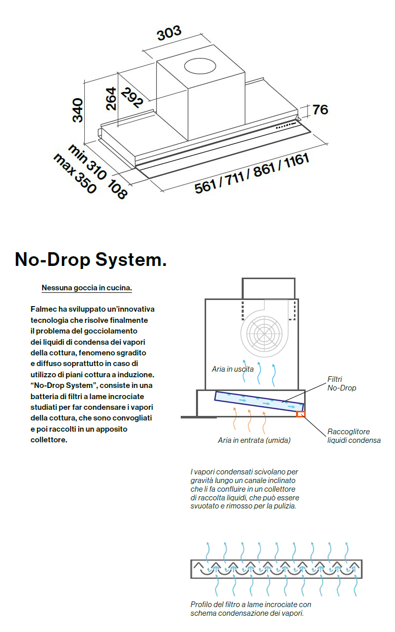 Falmec Virgola No-Drop Touch