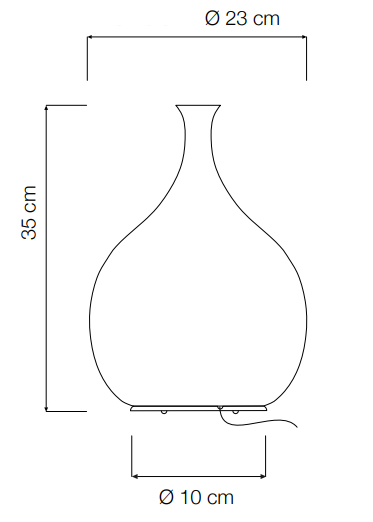 Lampe à poser Luce liquida 3 au design original et moderne en Nebulite