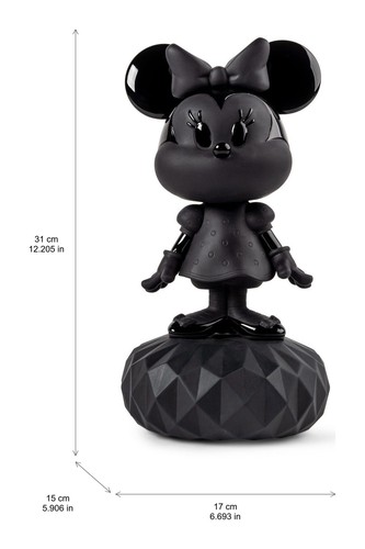 LLADRÓ objet décoratif MINNIE TOTAL BLACK Disney Collection