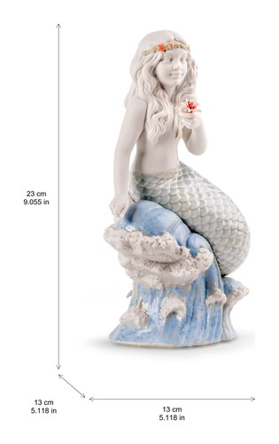 LLADRÓ objet décoratif PETITE SIRÈNE DE L'OCÉAN