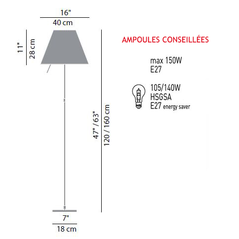 luceplan costanza sizes