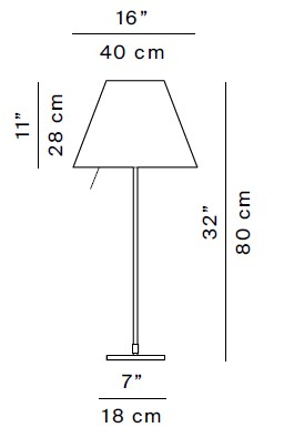 luceplan misure costanza