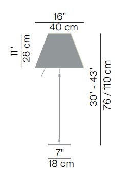 luceplan misure costanza