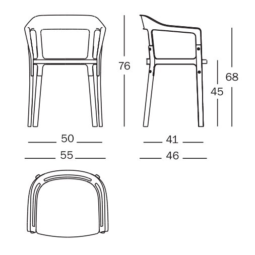 magis steelwood chair misure