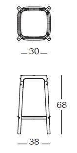 magis steelwood stool misure