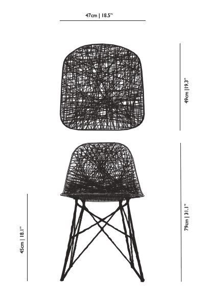 Moooi carbon chair misure