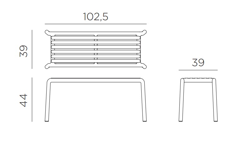 Nardi Garden Collection Doga Bench