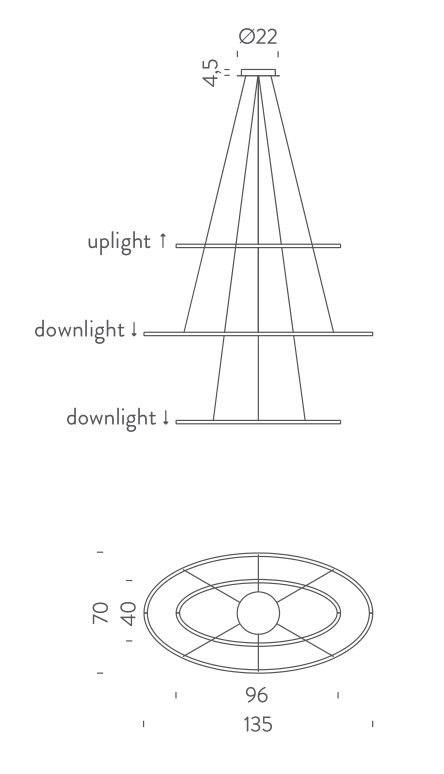 Nemo Lighting Ellisse TRIPLE