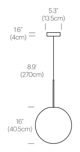 PABLO DESIGNS suspension BOLA SPHERE 16