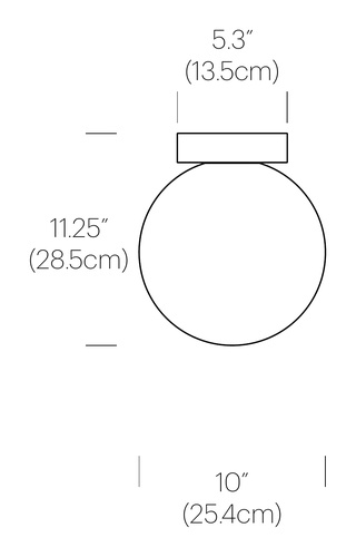 PABLO DESIGNS plafonnier BOLA SPHERE FLUSH 10