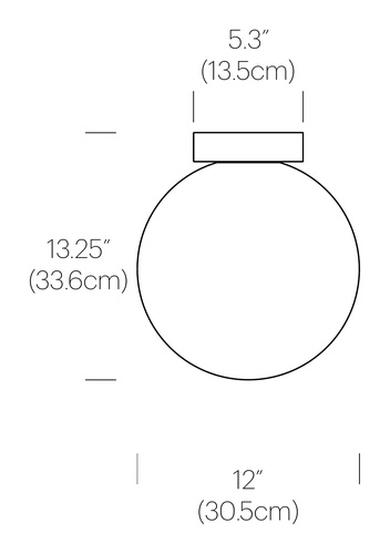 PABLO DESIGNS plafonnier BOLA SPHERE FLUSH 12