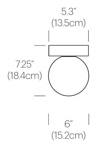 PABLO DESIGNS plafonnier BOLA SPHERE FLUSH 6