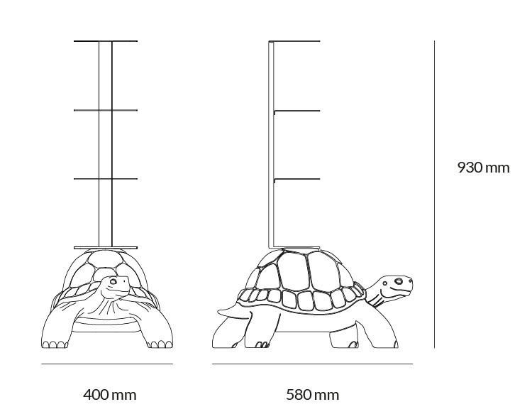 Qeeboo Turtle Carry Bookcase