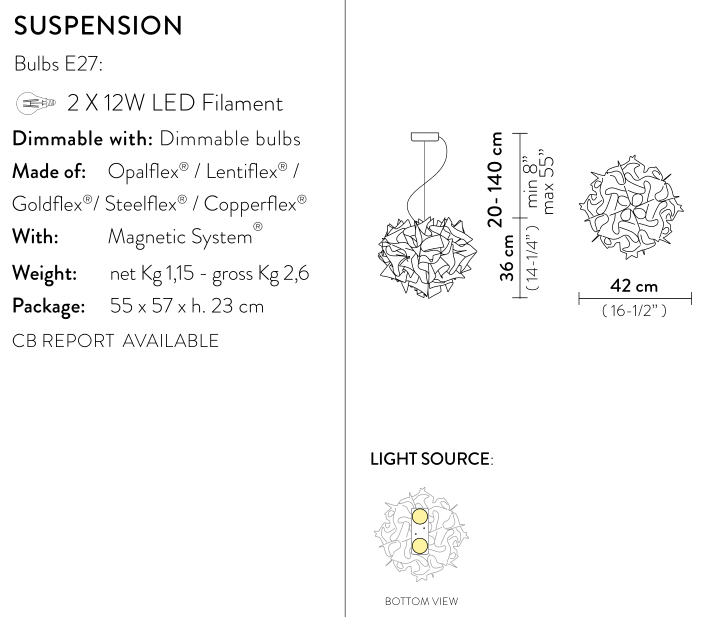 slamp veli mini misure