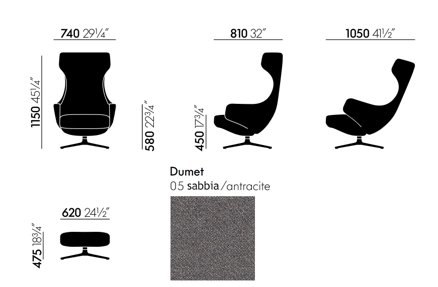 vitra repos sizes