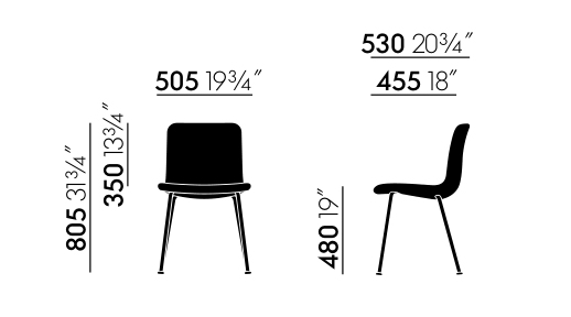 Vitra Hal lounge chair misure