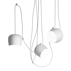 FLOS set de 3 lampe à suspension AIM BLANCHES