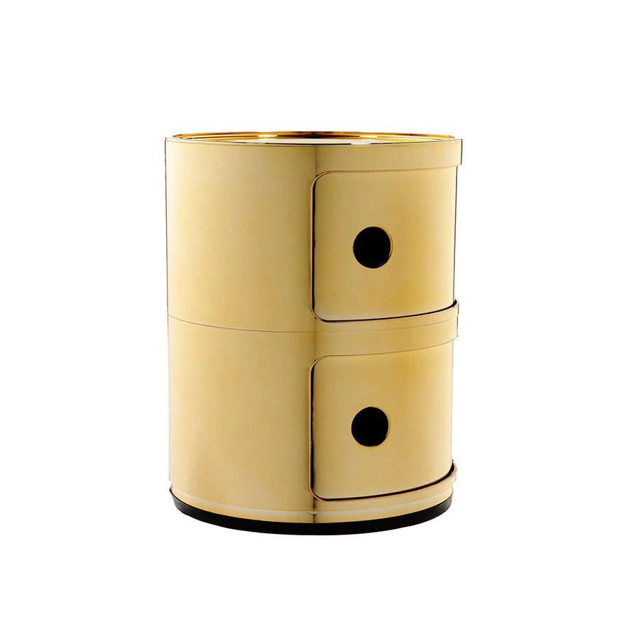 KARTELL table de chevet COMPONIBILI à deux éléments MÉTALLISÉS PRECIOUS COLLECTION