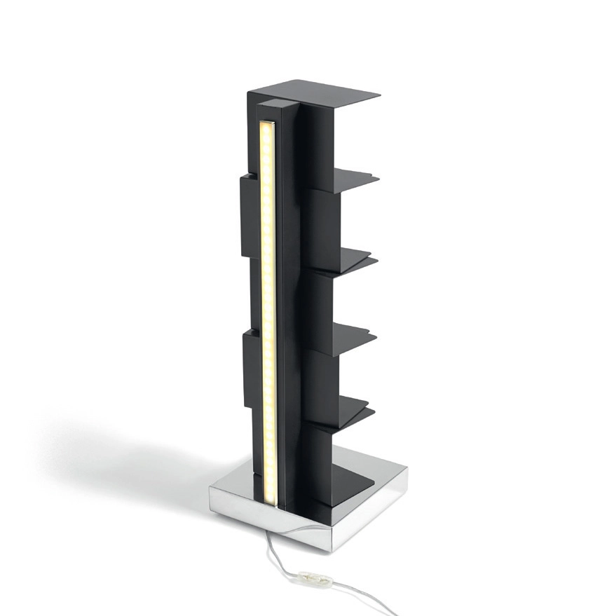 OPINION CIATTI bibliothèque avec éclairage à LED PTOLOMEO LUCE H 75 cm