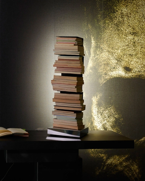 OPINION CIATTI bibliothèque avec éclairage à LED PTOLOMEO LUCE H 75 cm