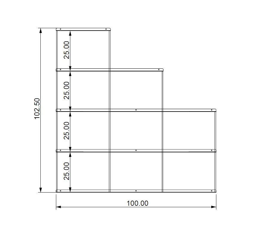 KRIPTONITE bibliothèque murale KROSSING composition 8