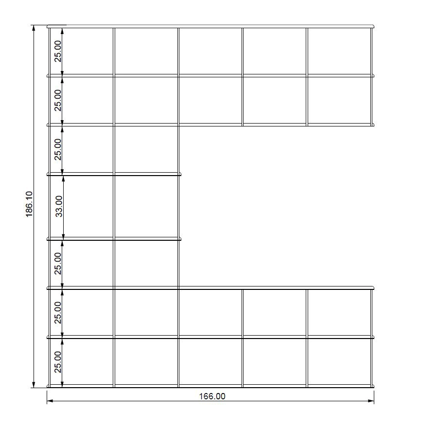 KRIPTONITE bibliothèque murale KROSSING composition 60