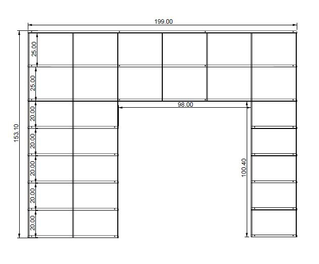 KRIPTONITE bibliothèque murale KROSSING composition 69