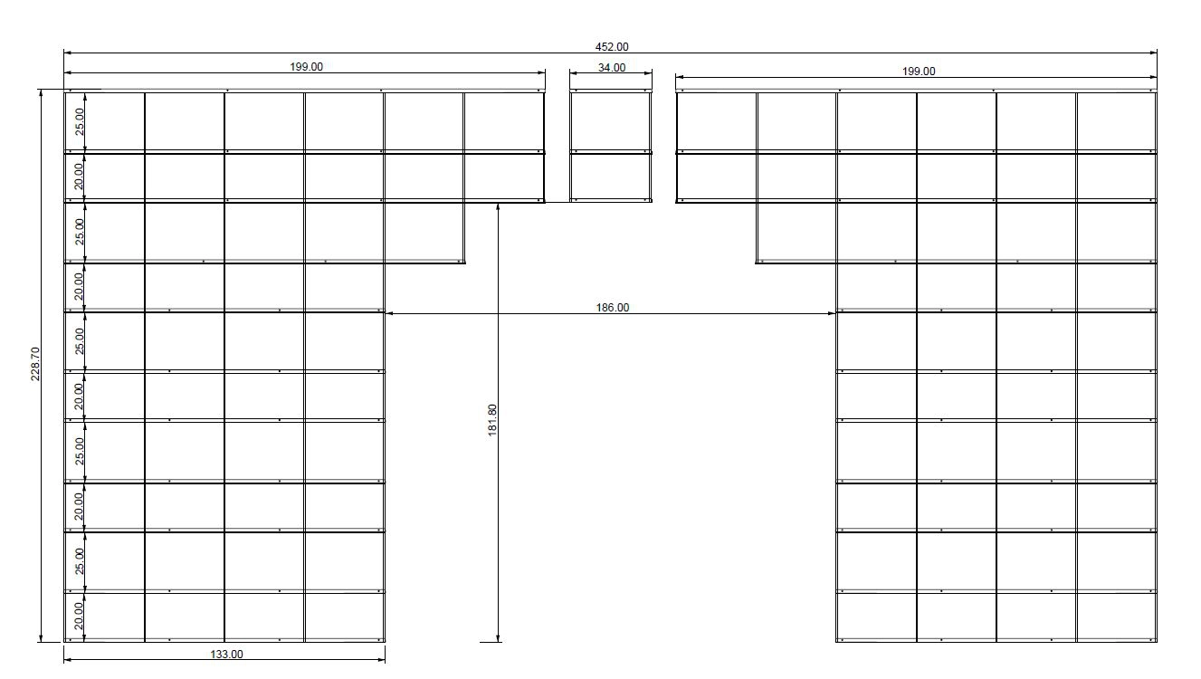 KRIPTONITE bibliothèque murale KROSSING composition 85