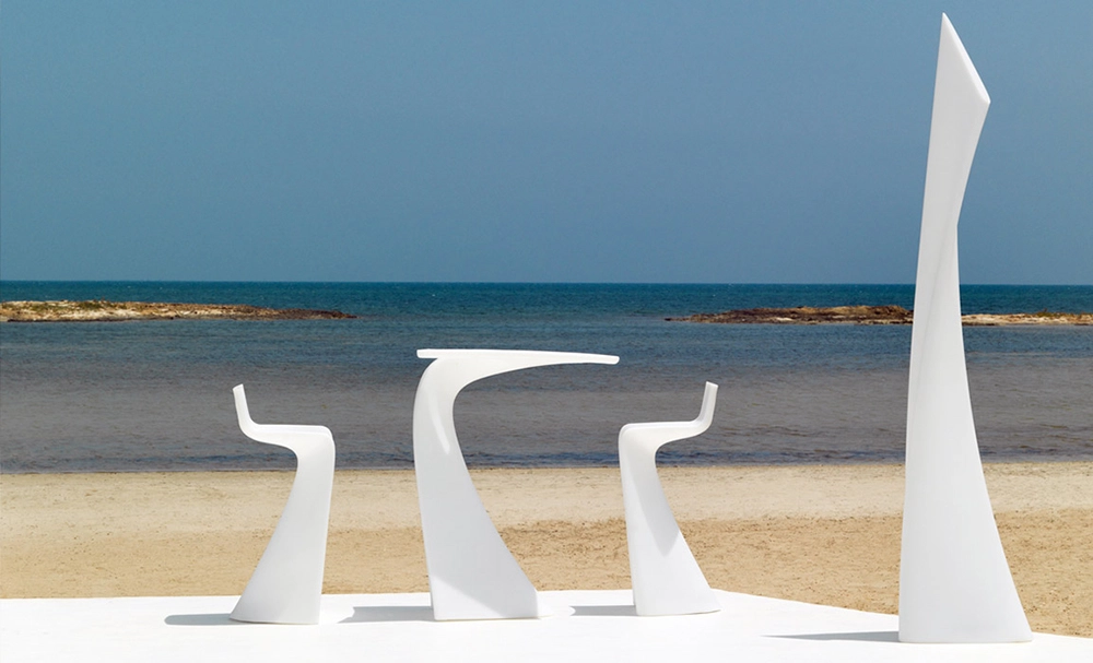 VONDOM set de 2 tabourets et table haute WING