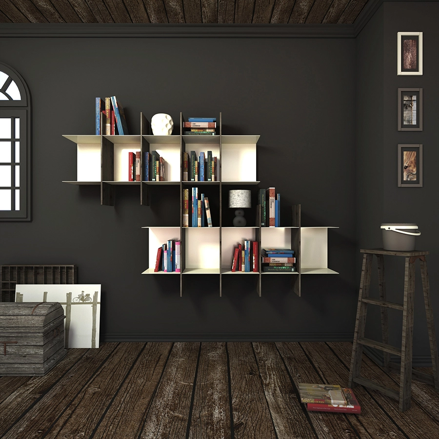 MEME DESIGN bibliothéque murale INNESTO