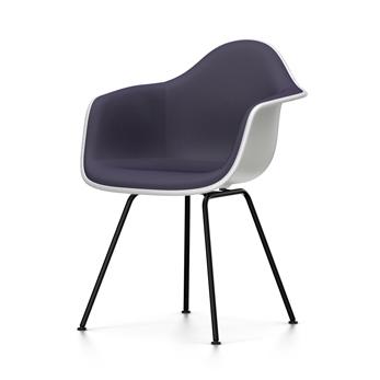 VITRA chaise fauteuil avec rembourrage total et base noire Eames Plastic Armchair DAX NOUVELLES DIMENSIONS