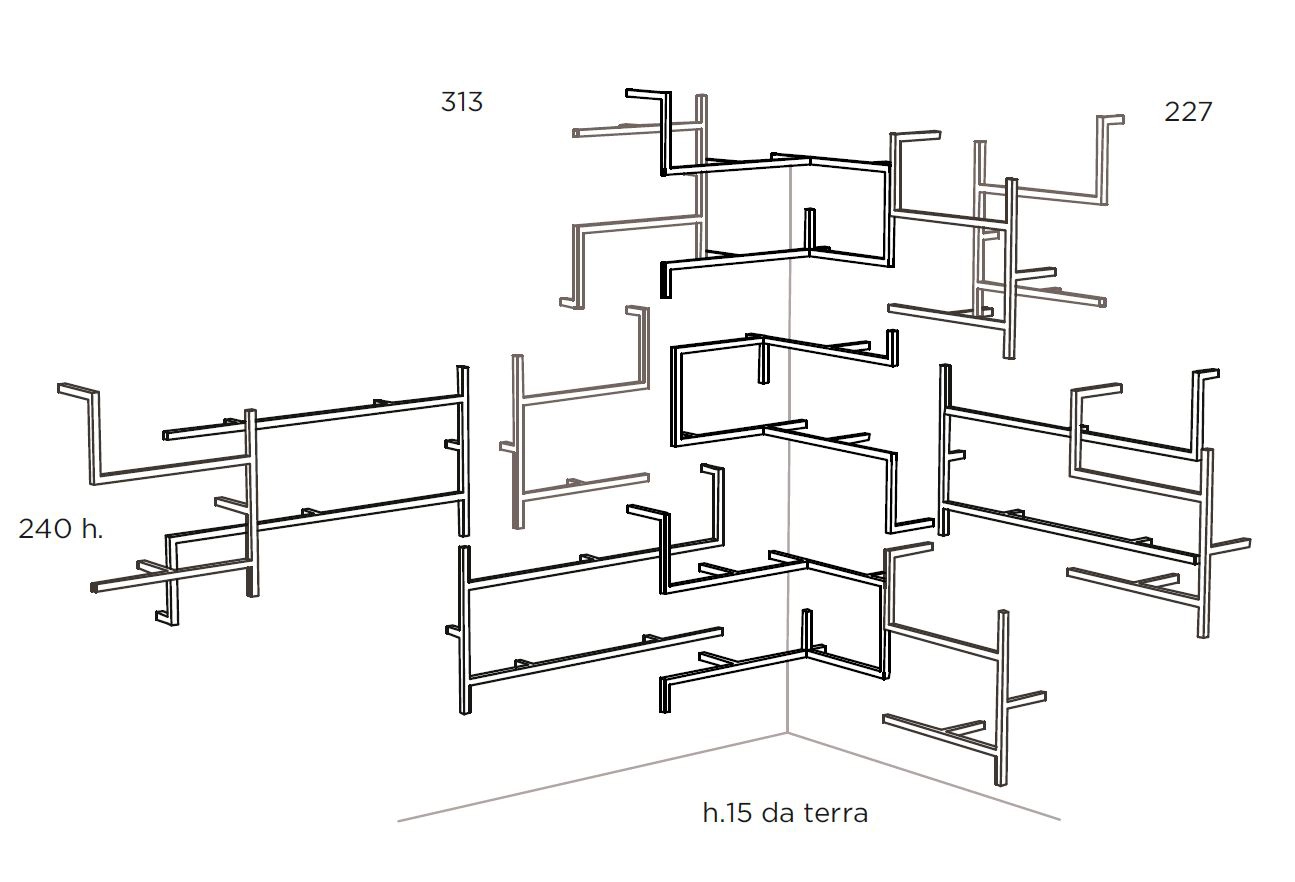 MOGG bibliothèque murale ANTOLOGIA COMPOSITION 4