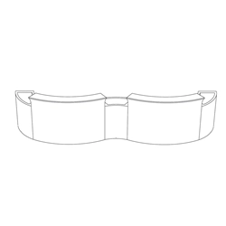 SLIDE composition de comptoirs lumineux BAR 2