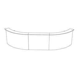 SLIDE composition de comptoirs lumineux BAR 3