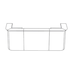 SLIDE composition de comptoirs lumineux BAR 5