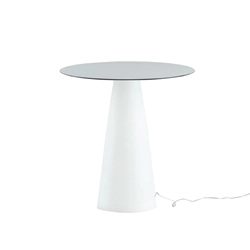 SLIDE petite table lumineux avec plateau rond HOPLÀ