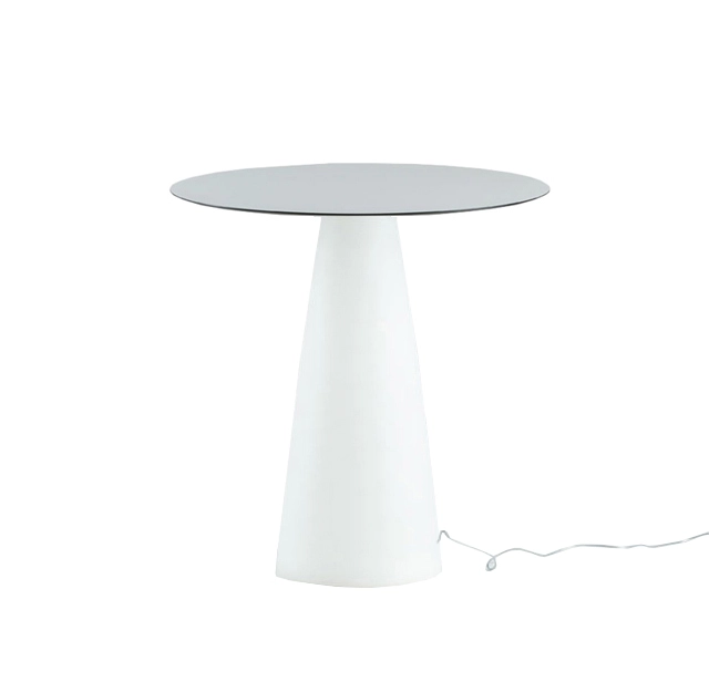 SLIDE petite table lumineux avec plateau rond HOPLÀ