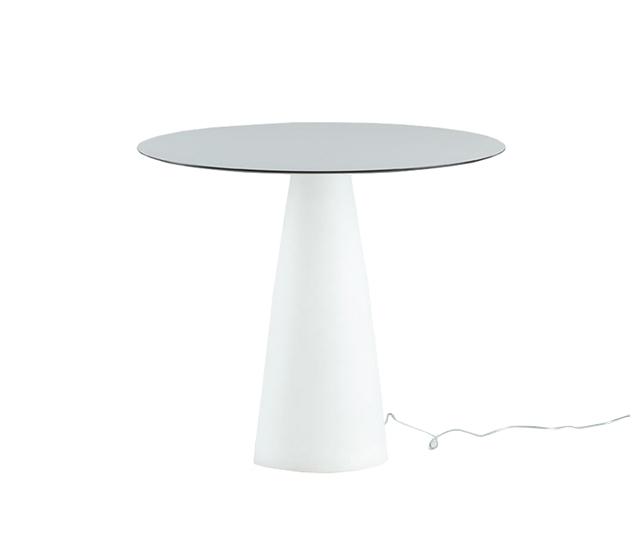 SLIDE petite table lumineux avec plateau rond HOPLÀ